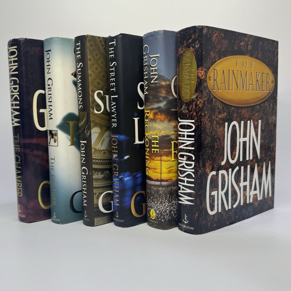 John Grisham First Edition Hardcover Lot 6 Books Rainmaker Partner Street Lawyer